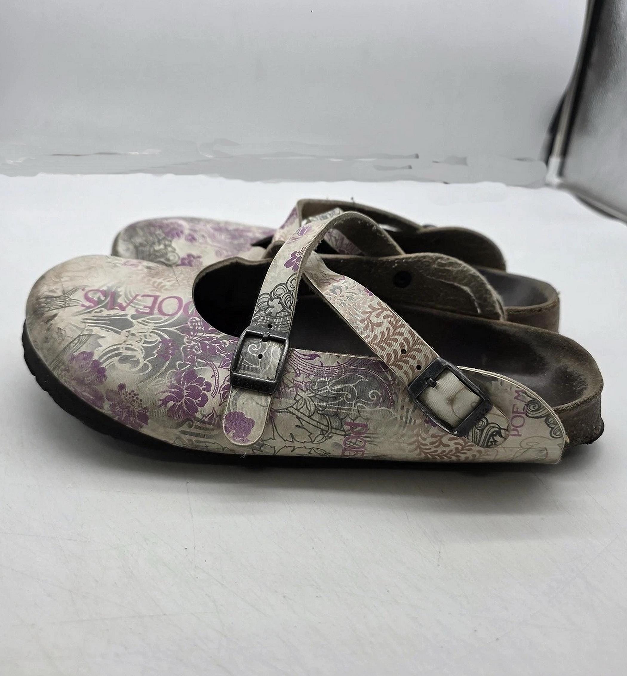 Birkenstock Birki’s Slides Sandals w/ Vintage Pin-up Images Men’s 9 Women’s 11 Birkenstock Birki M Slide Sandals for Women for sale | eBay main image 2