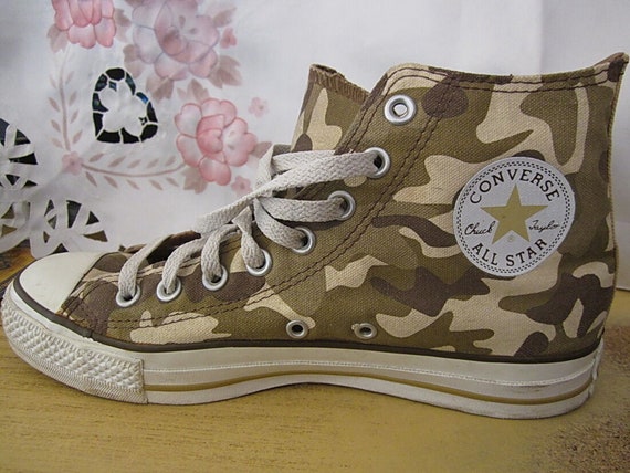 Camoflage Unisex CONVERSE ALL STAR High Top Gold … - image 3