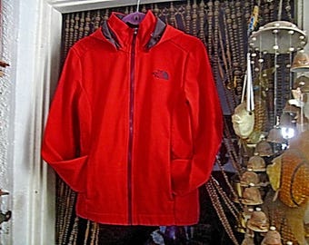 The NORTH FACE - Fully Zippered HOODIE Red Track Jacket, Vintage, Size M