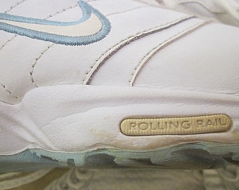 NIKE Women s White LEATHER Athletic Lace up Walking Shoes Rolling Rail 318171 111 Vintage Size 10 Etsy