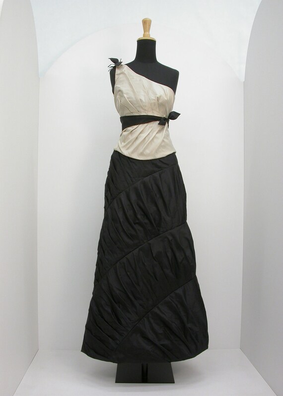 Items similar to Silk taffeta draped dress on Etsy
