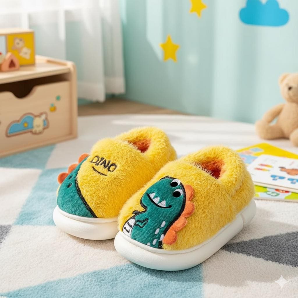 kids dinosaur slippers t rex feet slippers