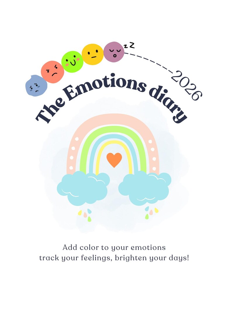 Kids Emotions Diary L Feelings & Moods Tracker for Kids L Feeling Check ...