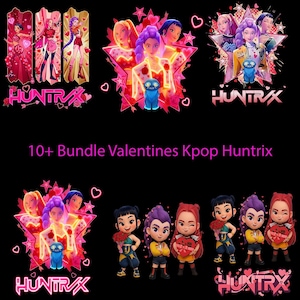 10+ file Bundle Kpop Huntrix Valentine PNG, Valentine, Happy Valentine;s Day Png, K Pop Demon Hunters Png, Saja Girls Png, Kpop Fan Design