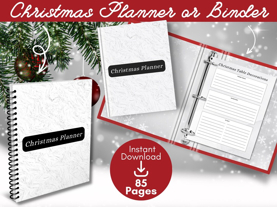 Christmas Planner Printable Bundle | 85 Page Holiday Organizer ...