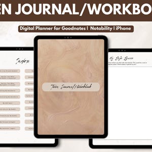 Teen Mental Health Digital Planner for GoodNotes Notability PDF Hyperlinked Journal for iPad Teen Therapy