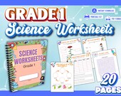 Grade 1 Science Worksheets Printable Activity Pack for Kids Homeschool Learning PDF Set