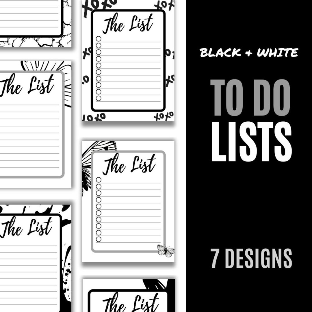 Printable to Do List Set | Minimalist Task List Templates | Planner ...