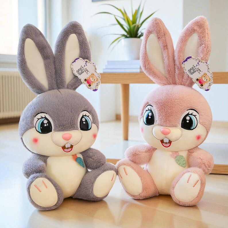 Soft Pink Bunny Plush Toy – Cute Stuffed Rabbit for Kids
