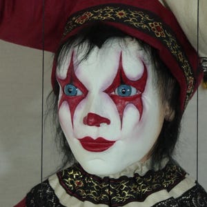 marionette Harlequin puppet ooak artdoll marioneta títere