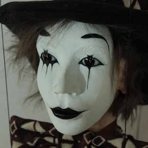 marionette Mime marioneta puppet ooak artdoll títere