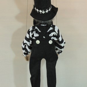 marionet Mime marionet marionet ooak artdoll-títere afbeelding 5