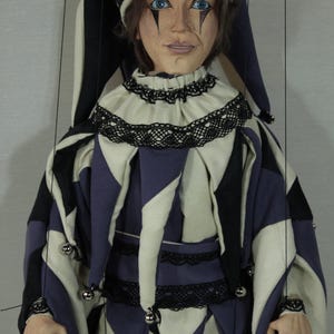 marionetta Harlequin burattino ooak artdoll marioneta títere immagine 5