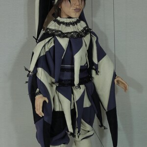 marionetta Harlequin burattino ooak artdoll marioneta títere immagine 8