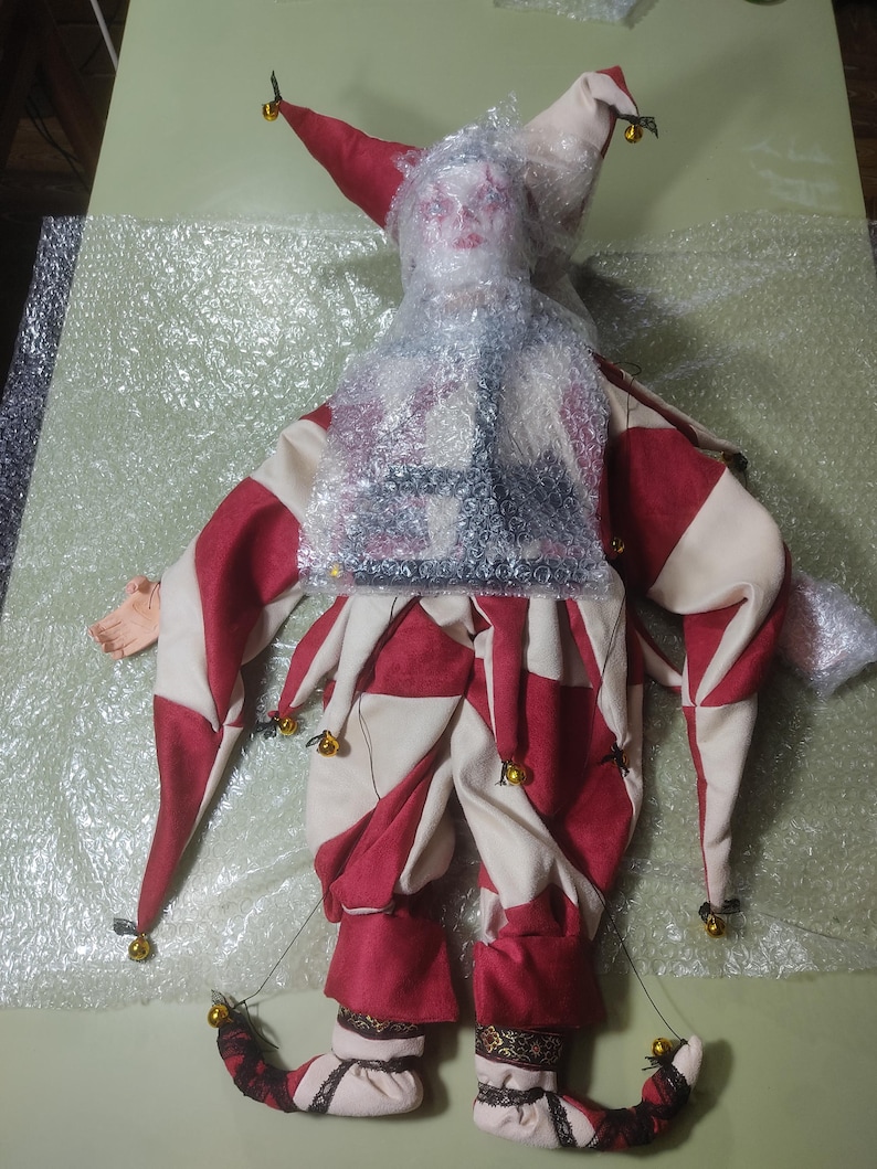 marionetta Harlequin burattino ooak artdoll marioneta títere immagine 17