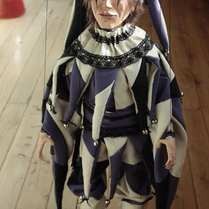 marionetta Harlequin burattino ooak artdoll marioneta títere immagine 15