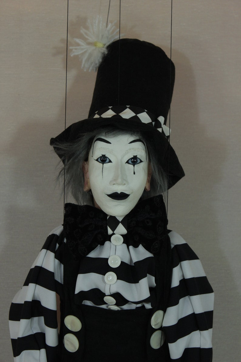 marionette Mime marioneta puppet ooak artdoll títere image 1