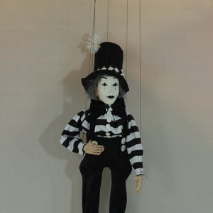 marionette Mime marioneta puppet ooak artdoll títere image 8