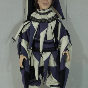 marionetta Harlequin burattino ooak artdoll marioneta títere immagine 9