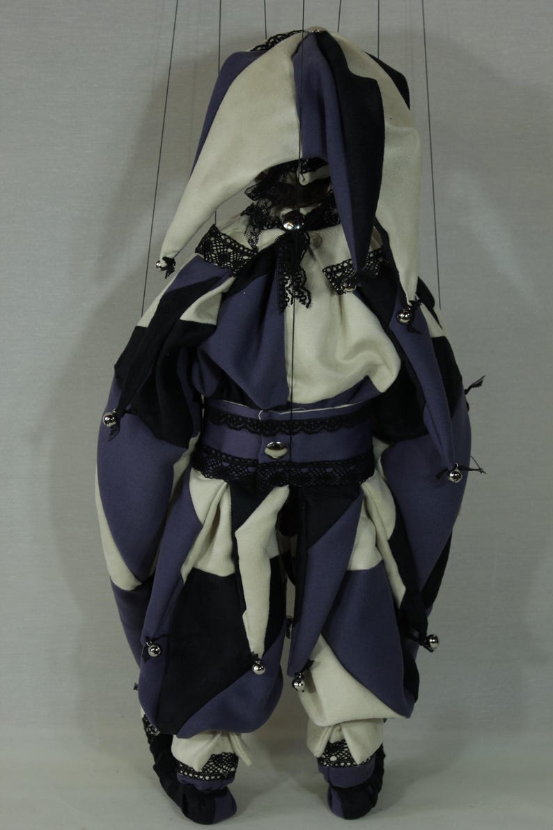 marionetta Harlequin burattino ooak artdoll marioneta títere immagine 7
