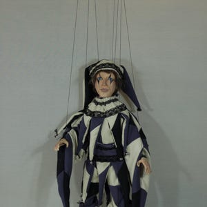 marionetta Harlequin burattino ooak artdoll marioneta títere immagine 10