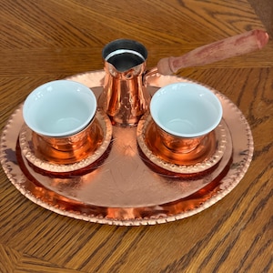 Vintage Turkish Coffee Copper Set