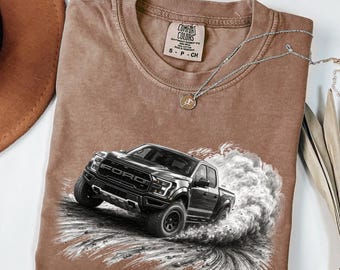 Comfort Colors Ford Raptor F150 Truck Graphic Tee – Vintage Black Off-Road Shirt