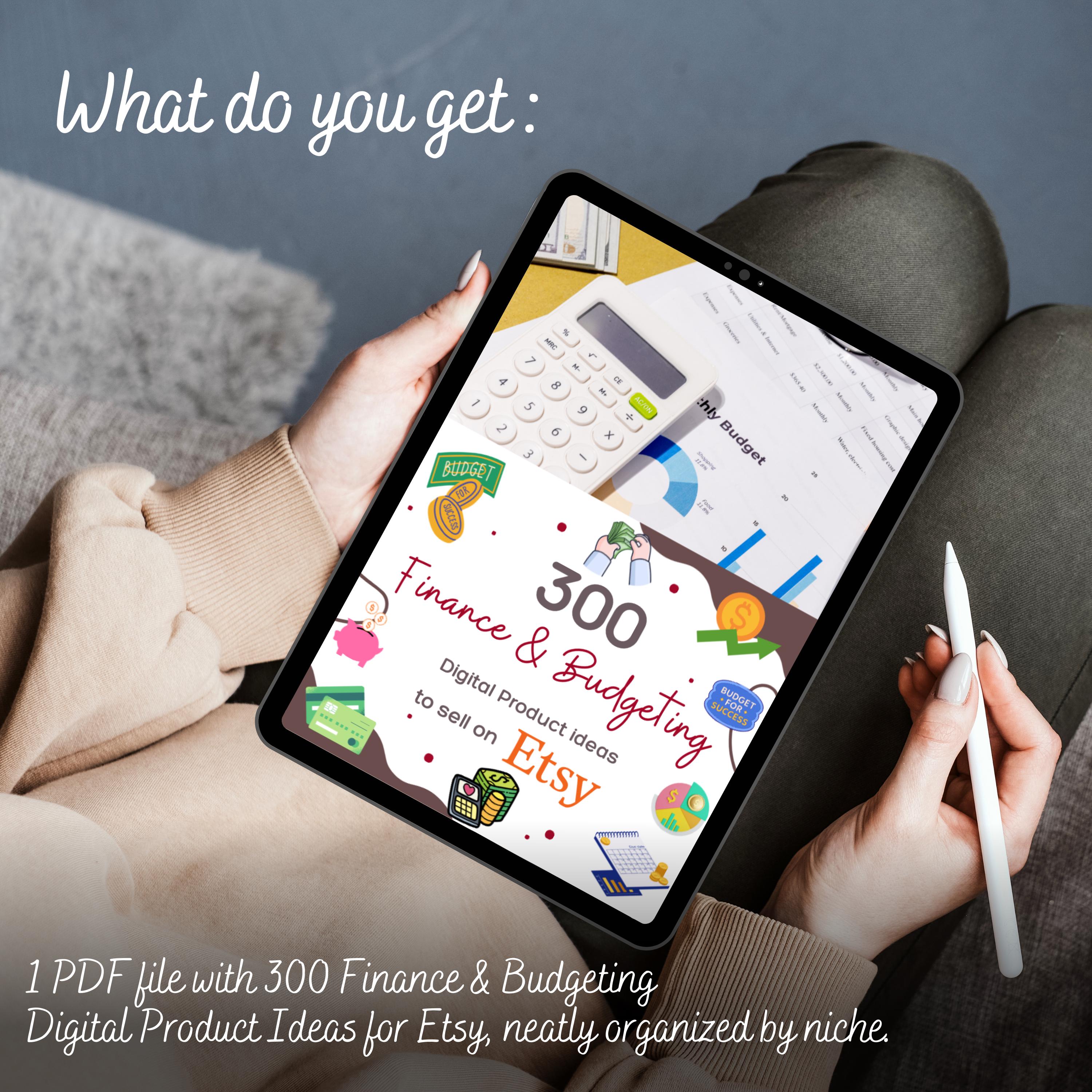 300 Finance & Budgeting Digital Product Ideas for Etsy Sellers (PDF) - Etsy