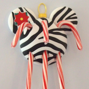 Zebra Mickey Disney Cruise Deurmagneet Snoepstokhouder, Vrolijke Kerstster Decoratie, 3D Geprint Pixie Dust Hutcadeau