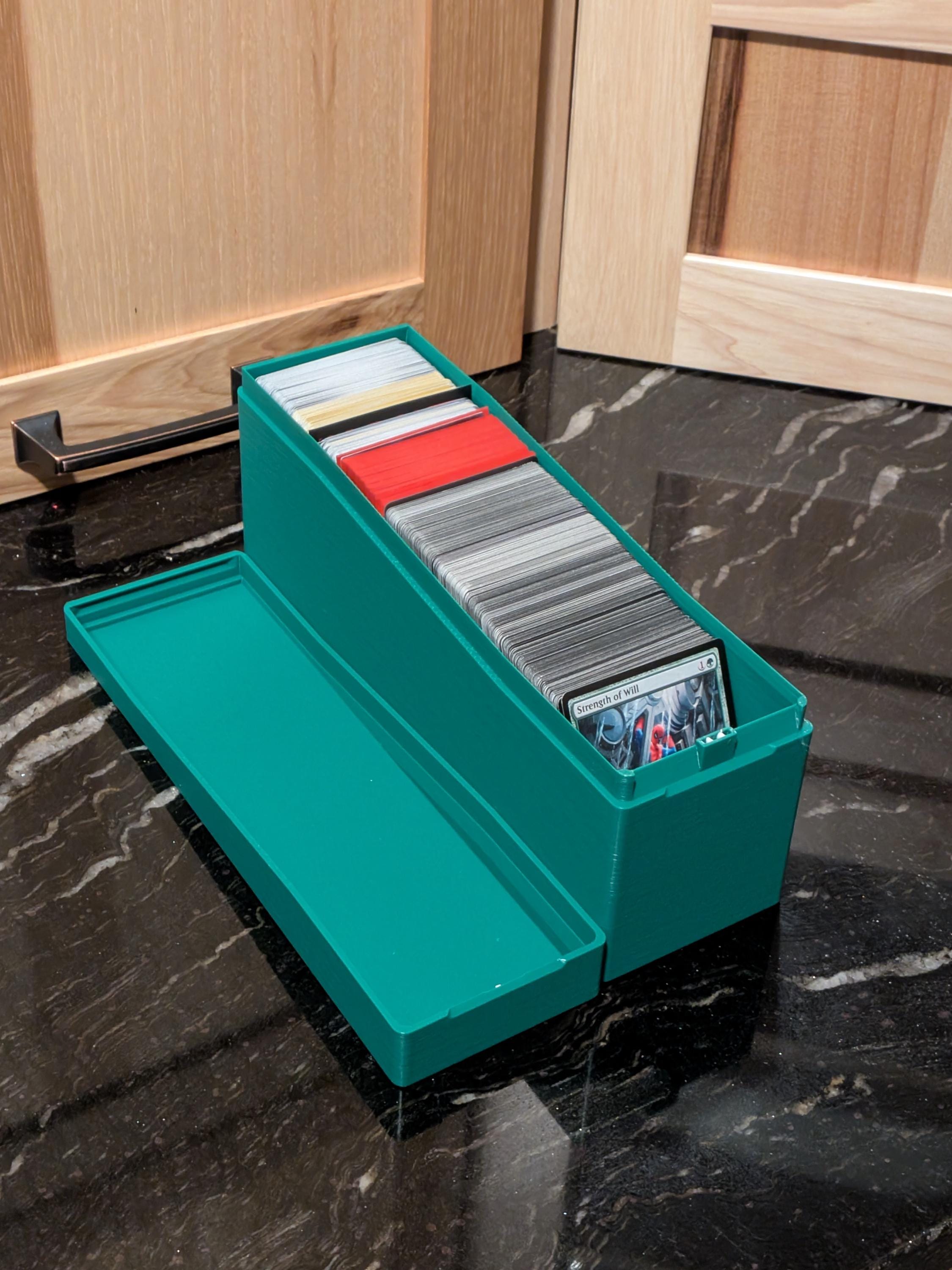 mtg card bins Amazon.com: BCW Collectible Card Bin – Blue | Holds 3200 Cards | Includes 4  Dividers main image 1