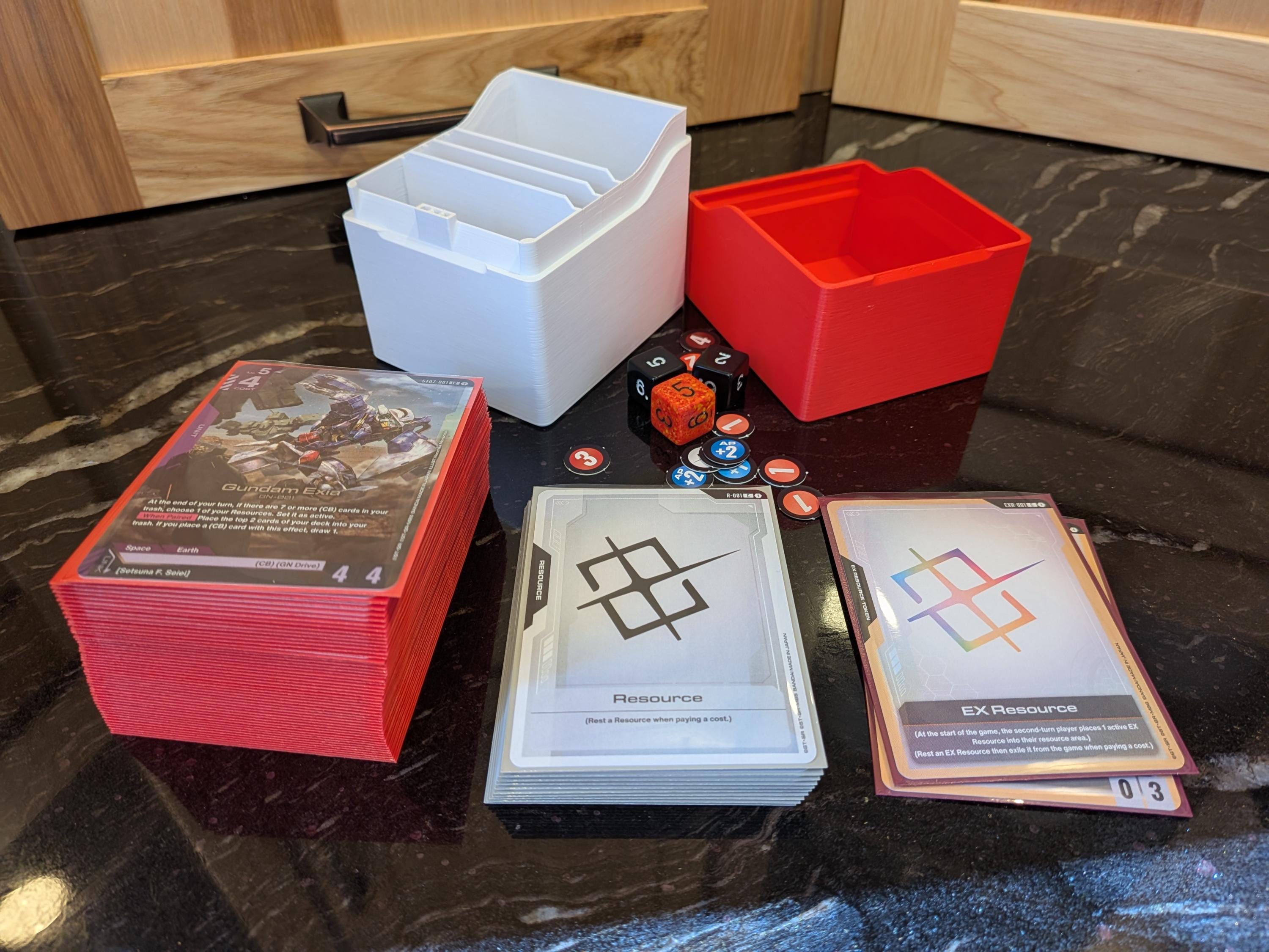 3D Printed Gundam CARD GAME Deck Box | Custom Colors & Icons