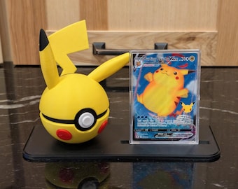 Surfing Pikachu VMax Gift Set: Card, Case & Custom 3D Printed Display