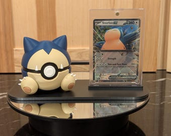Snorlax ex Holofoil Card Display: 3D Pokéball & Stand