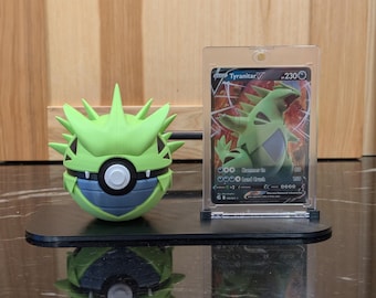 Tyranitar ex Display Bundle: Card, Case, Stand & Pokéball