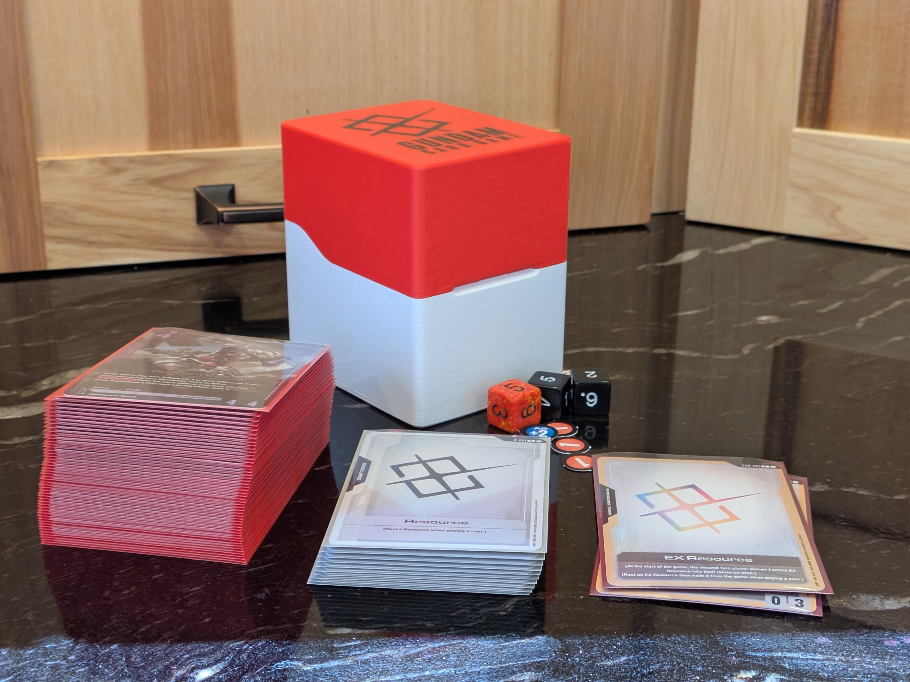 3D Printed Gundam CARD GAME Deck Box | Custom Colors & Icons