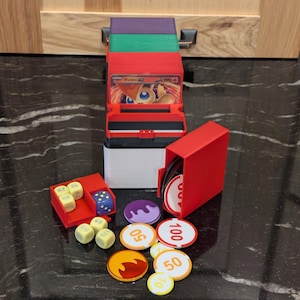 Pokemon TCG Triple Deck Box with Dice Tray and token storage
