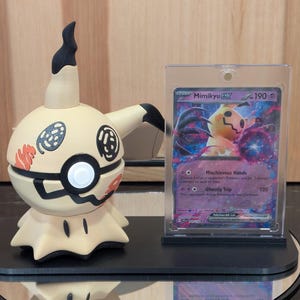 Ultimate Mimikyu Gift Set: Card, Case & Custom 3D Printed Display