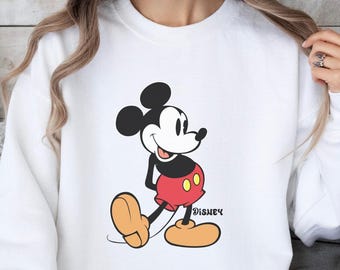 Disney Vintage Mickey Mouse Sweatshirt, Vintage Disney Mickey Mouse Shirt, Disneyworld Holiday Vacation Sweatshirt, Disney Retro Sweater