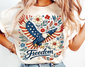 Comfort Colors® Retro 4th July 250th Year T-Shirt, Patriotic Eagle America Graphic Shirt, Freedom Americana Celebration Shirt, USA Gift Tee