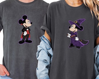 Mickey Minnie Halloween Shirt, Couple Halloween Shirt, Disneyland Halloween Spooky Season Shirt, Halloween Group Tee Comfort Colors®