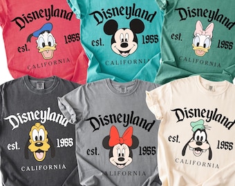 Comfort Colors® Vintage Disneyland Shirt, Retro Mickey and Friends T-Shirt, Disneyland Trip TShirt, Mickey&Co Disney Family Matching Tee