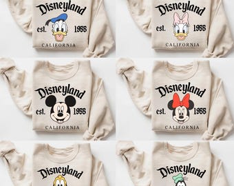 Vintage Disneyland Sweatshirt, Mickey and Friends Sweatshirt, Disney Trip Shirt, Disneyland Family Matching, Disneyland Family Vacation