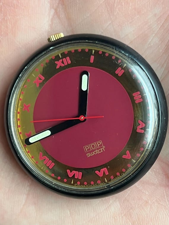 Swatch Watch POP - PWB160 - RED VELVET Vintage Pop Swatch Red Velvet PWB160 Watch for Women | 90s  main image 4