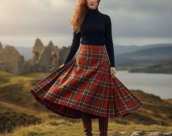 Jupe-Culotte Large En Velours Côtelé Pour Femme - Jupe Longue En Velours Côtelé Pour Femme, Taille Élastique, Pantalon Ample Palazzo, Confortable Et Doux, Idéal Pour Le Travail Au Quotidien, I