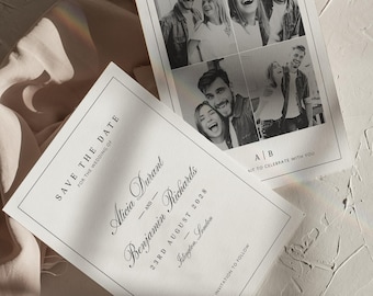 Elegant Save the Date Wedding Template, Modern Wedding Announcement, Minimalistic Wedding Stationery, (Digital Download) - ISLINGTON CLASSIC