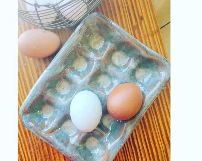 Ceramic Egg Tray Egg Dish Pottery Handmade Etsy