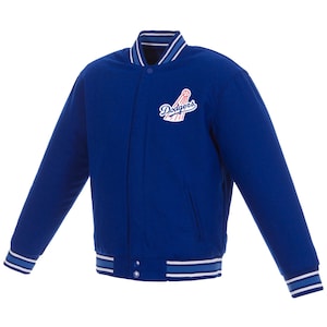 Dodgers Wool Varsity Jacke: Bestickte Baseball Bomberjacke