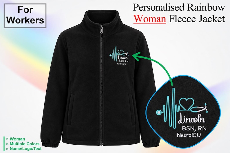 Nurse Full Zip Jacket with Pockets