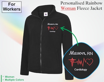Embroidered Medical Assistant Jacket, Custom RN Full Zip Fleece, Personalised Nurse Workwear Full Zip Jacket, Nurse Graduation Gift for Her