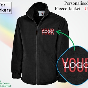 Personlig fleecejacka med dragkedja och logotyp, broderad herrjacka med ytterplagg, varm företagsjacka, uniformjacka med monogram för arbetslag